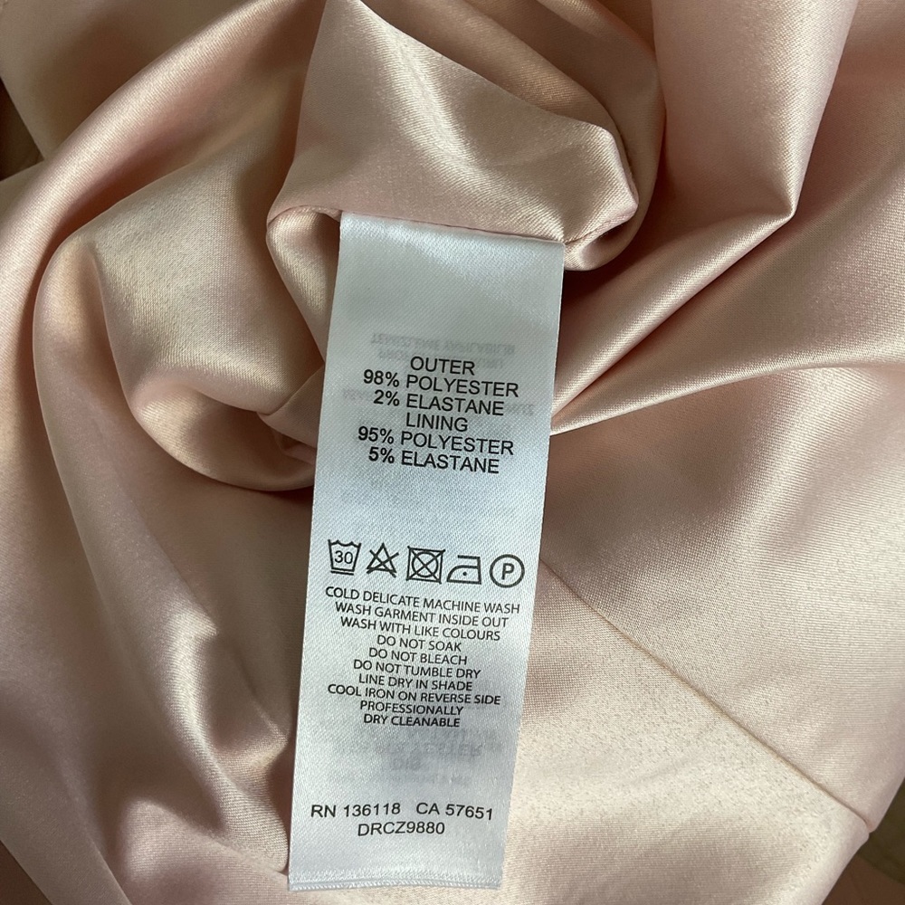 Ever New Melbourne Baby Pink Ruffled Bodycon Fully Lined Dress Women’s Size 8 - Picture 8 of 8